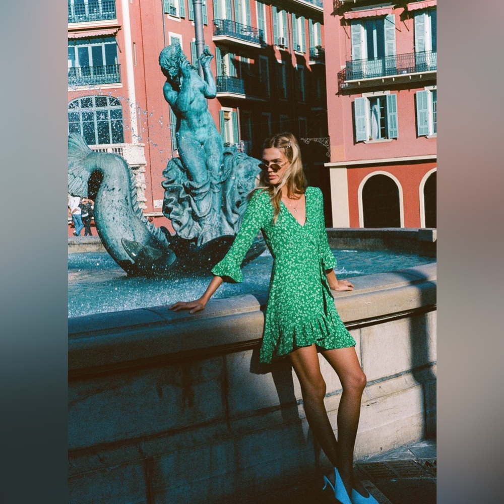• Faithfull the Brand • Carmel Dress in Violette Print Green